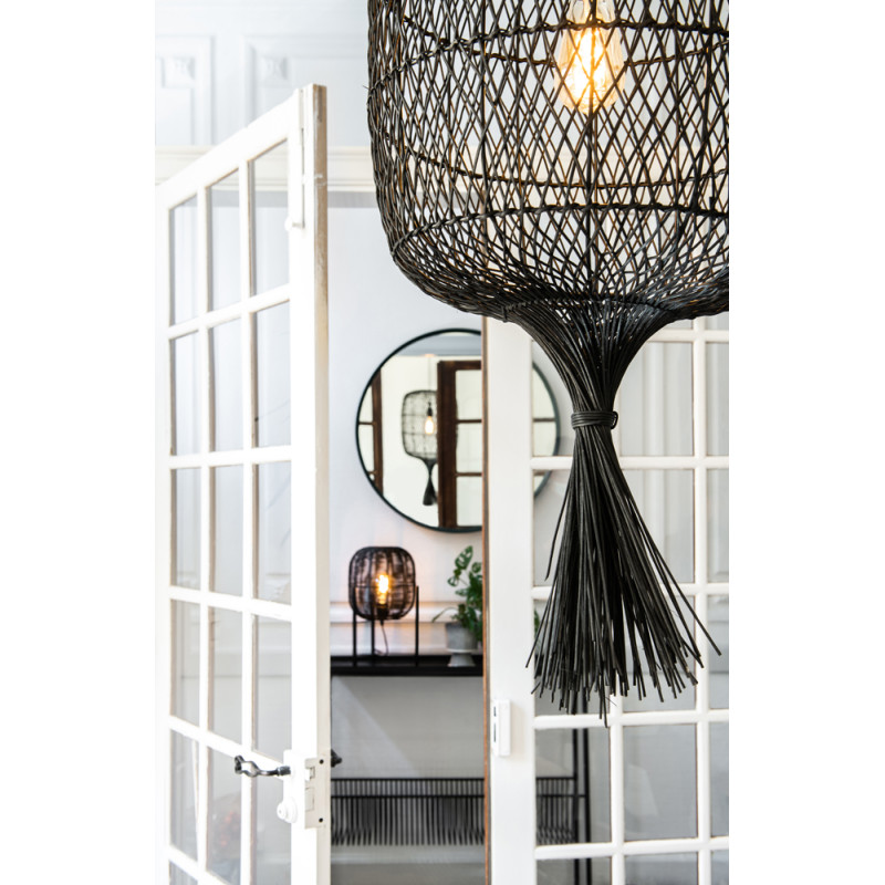 Suspension Garve noire Ø 40 cm E27 40 W LUCIDE