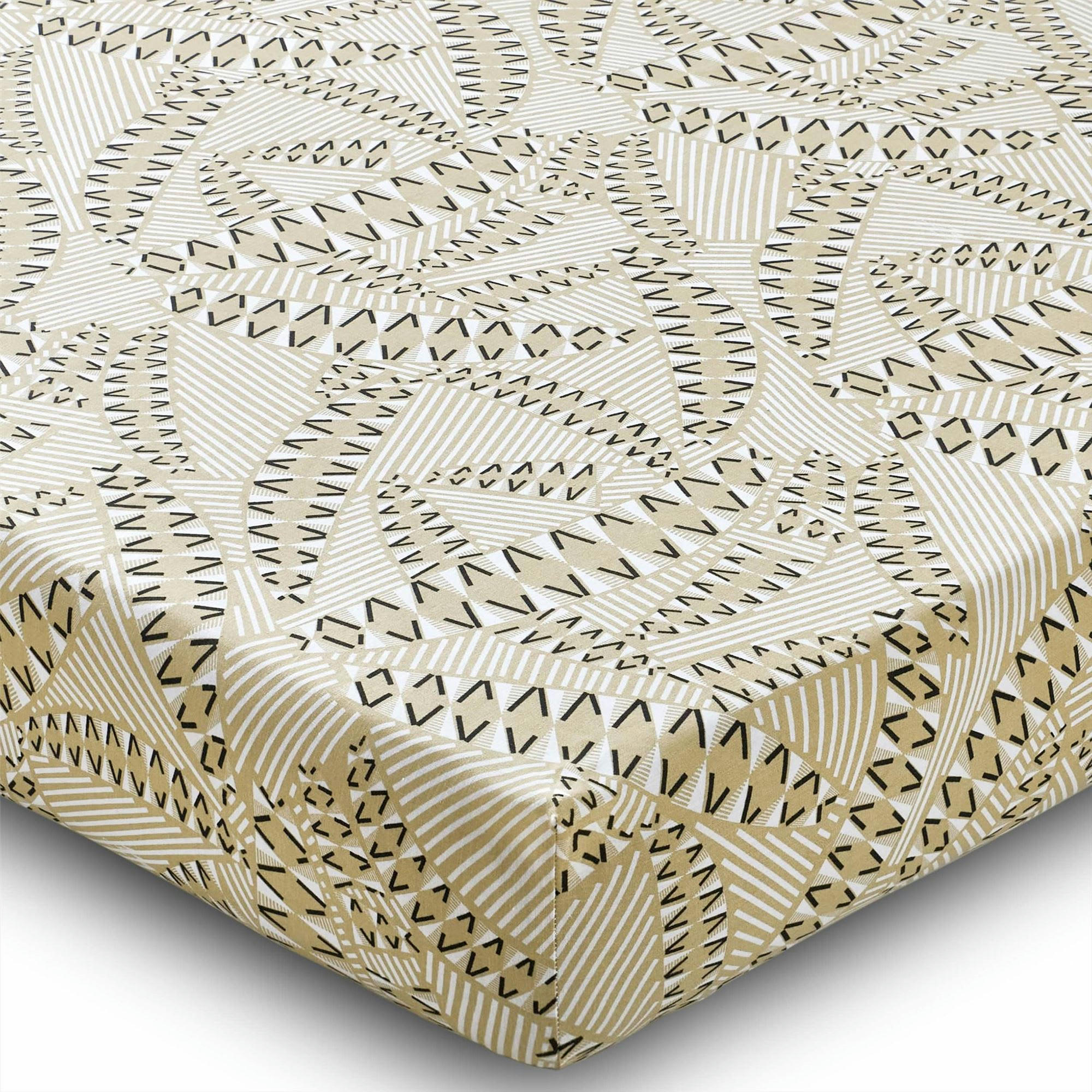 DUNES - Drap-housse 160x200x28 beige en coton