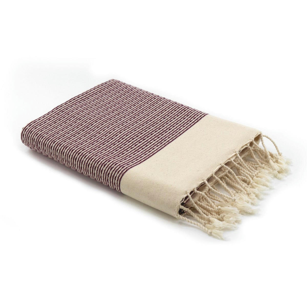 RIO - Fouta coton  100x200 prune