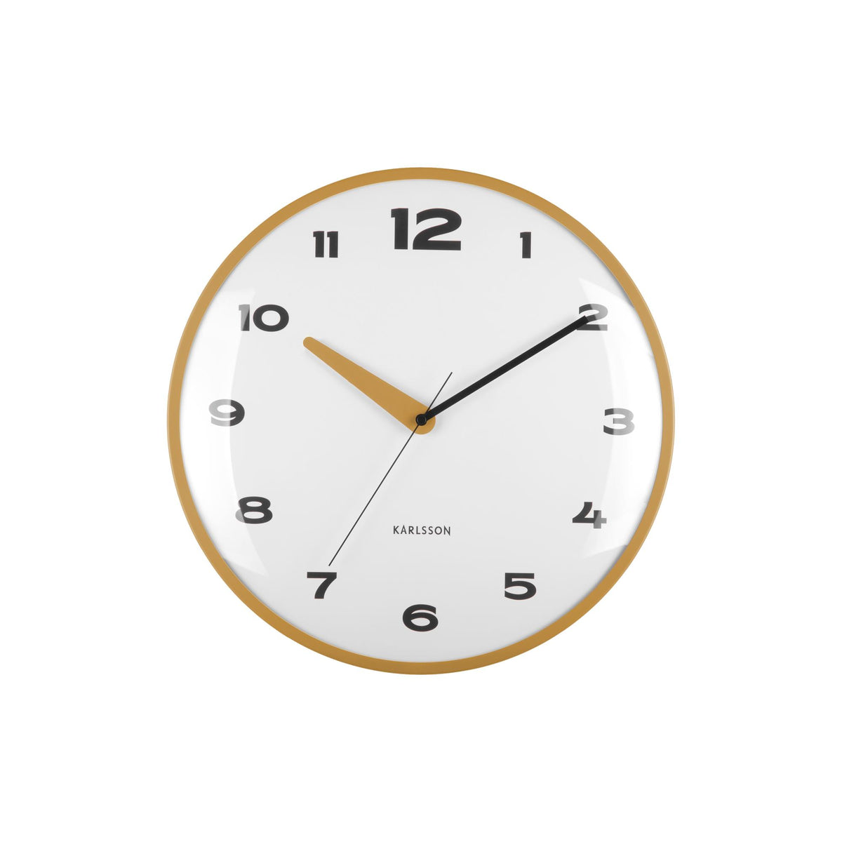 Karlsson wandklok Brisk Dome - geel - Ø40cm