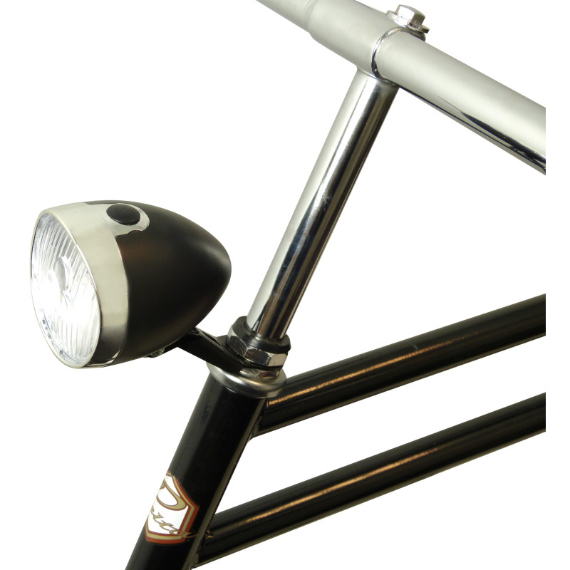 Feu avant 3 LED Classique Noir pour vélo