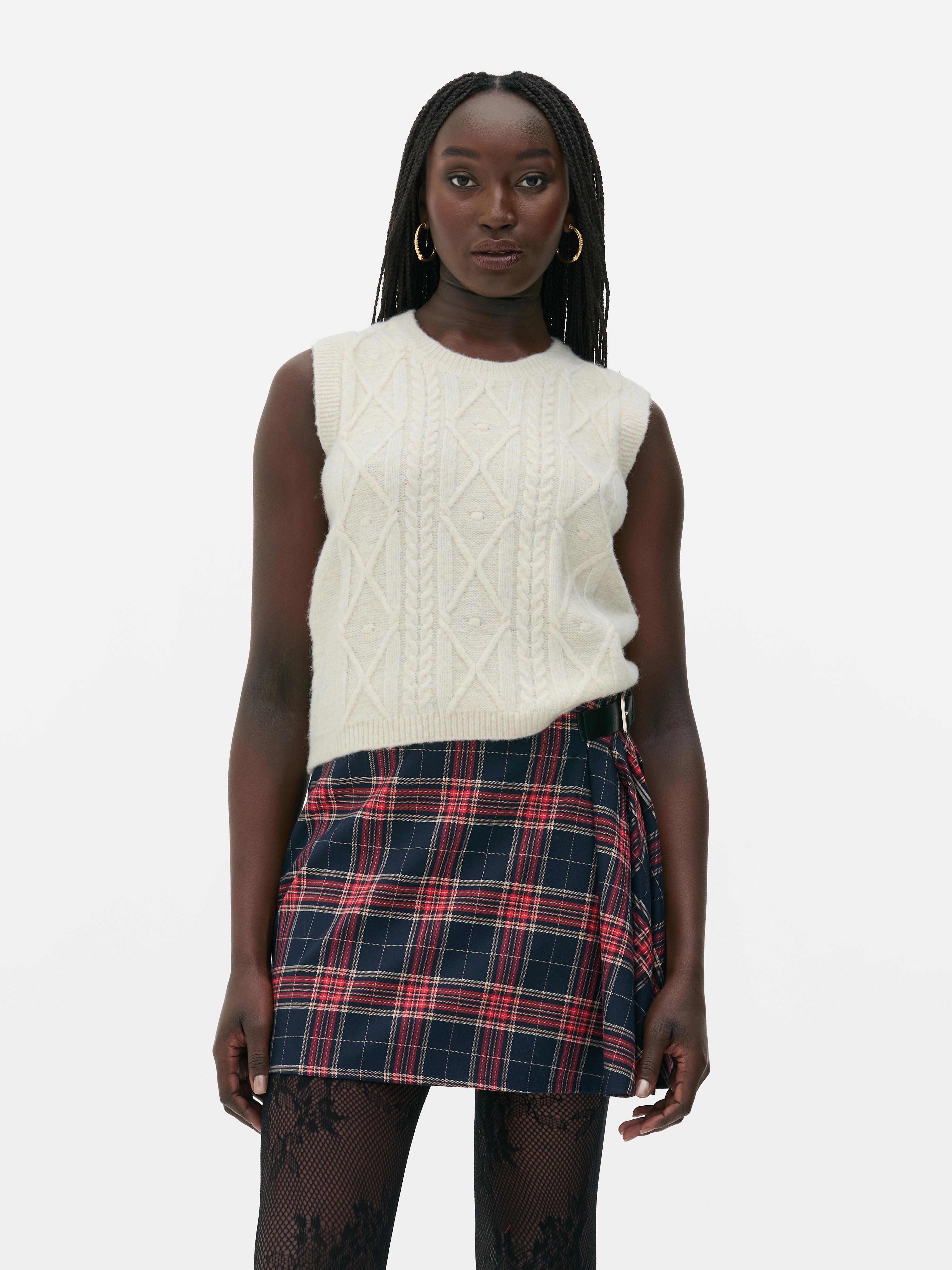 Rita Ora Cable Sweater Vest