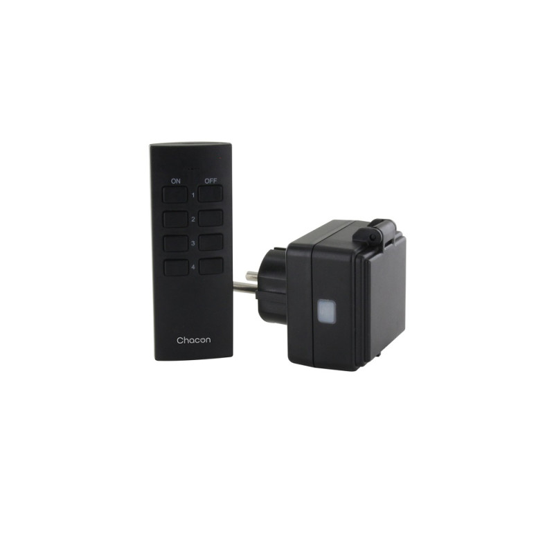Prise télécommandée étanche 3 pièces CHACON