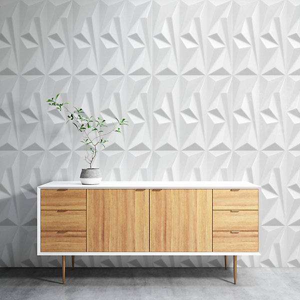 Panneaux de plafond et panneaux muraux Decoratif 3D Topaz Blanc 2m² / 8pièces