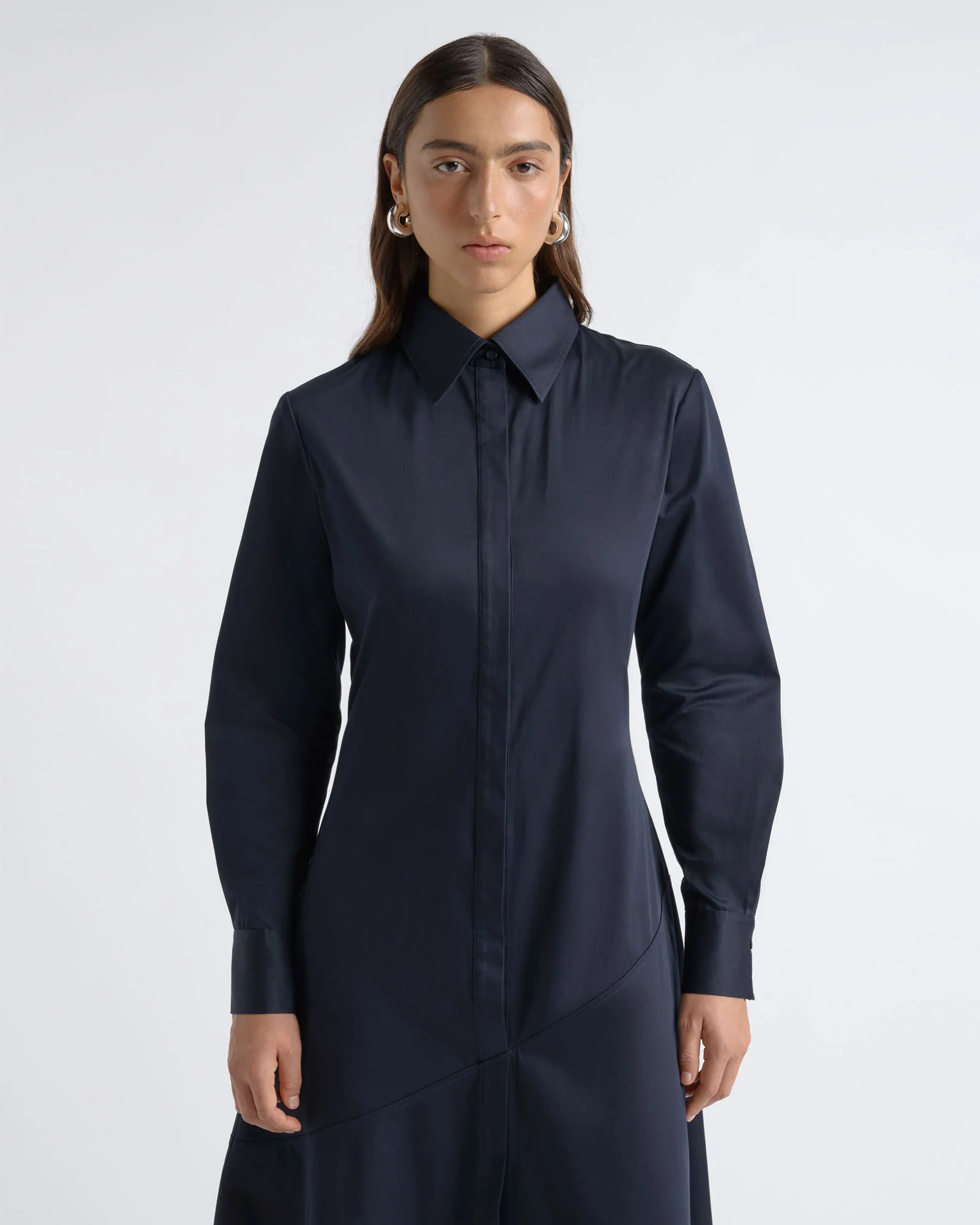 Asymmetric Shirt Dress