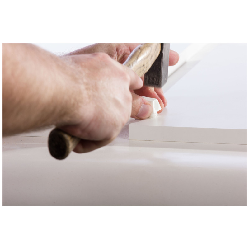 Pièce d'assemblage blanche pour panneaux 4 pièces TEKNIBOX