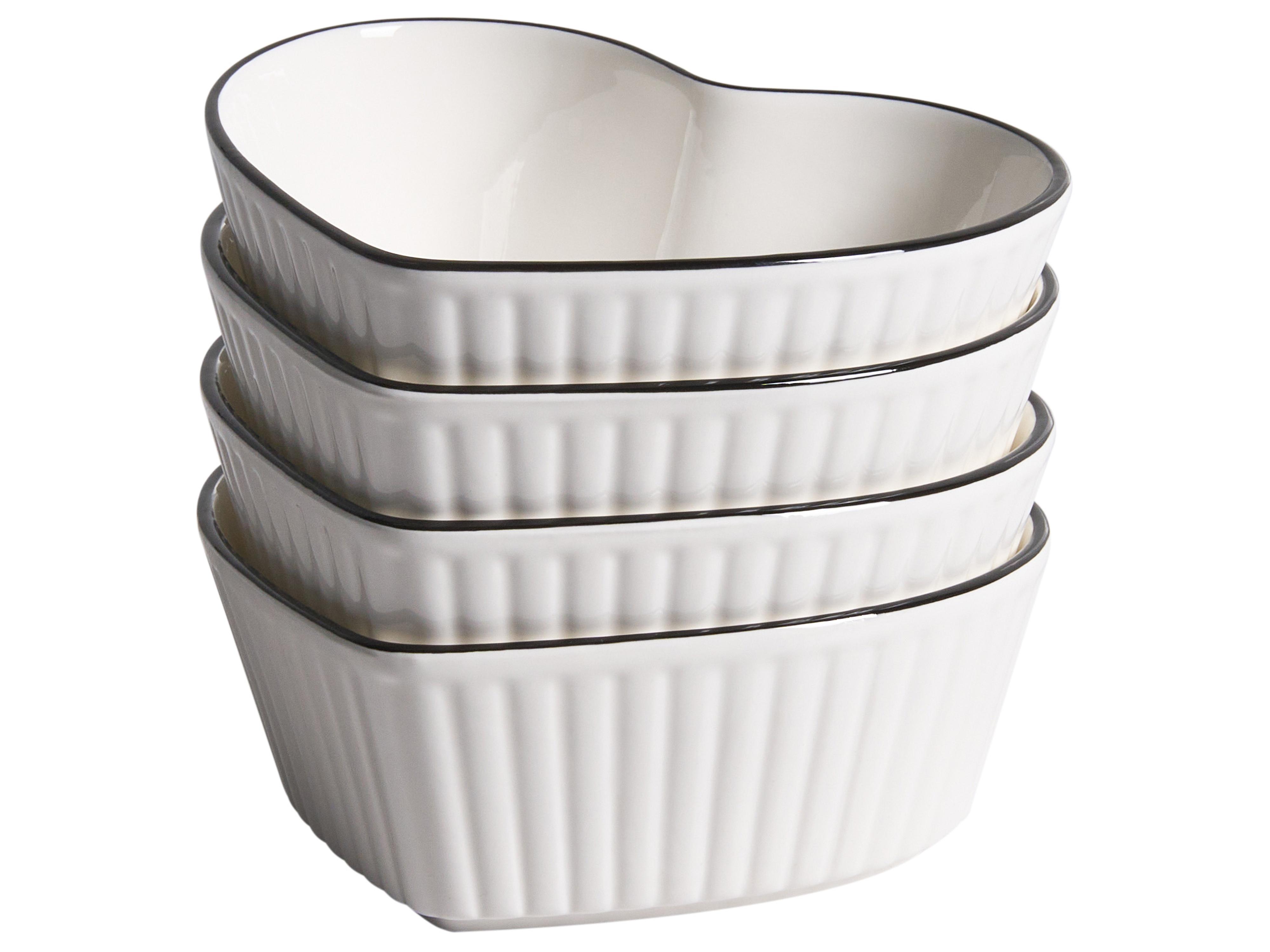 Set of 4 Ramekins MACE Porcelain White