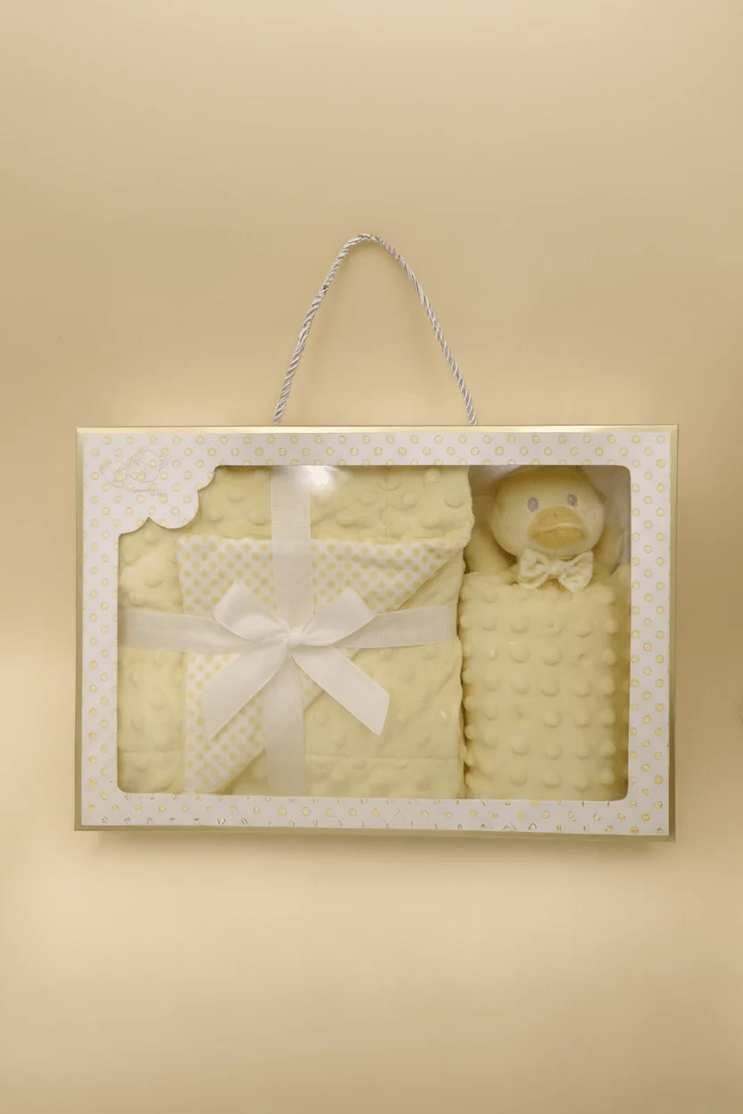 Yellow Duck Comforter & Blanket Gift Box