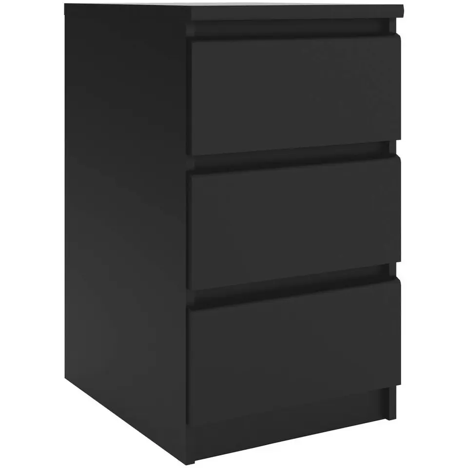 Nachtkastje Naia - 3 lades - zwart