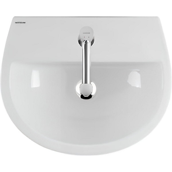 Lavabo mural céramique traditionnelle SANINDUSA 46x37cmEasy blanc (robinet et vidage non inclus)