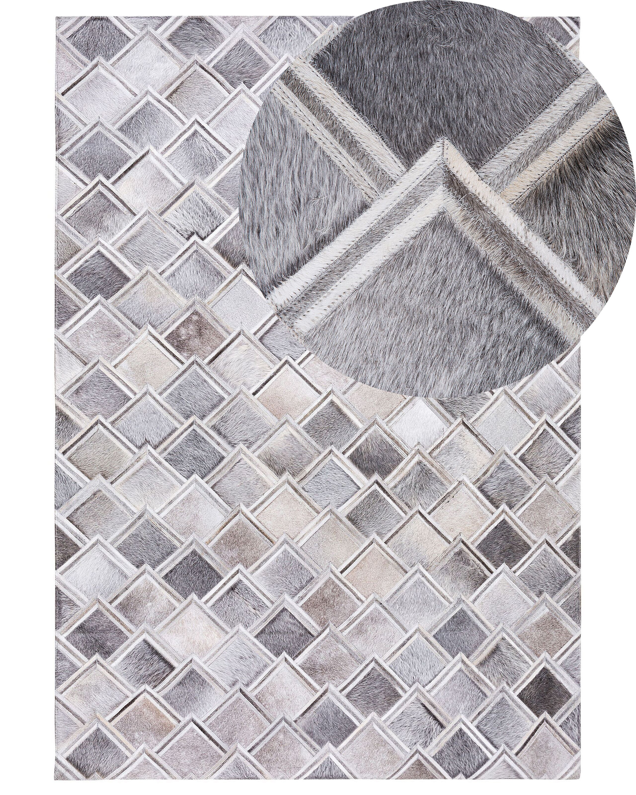 Dywan skóra bydlęca 140x200 cm szary