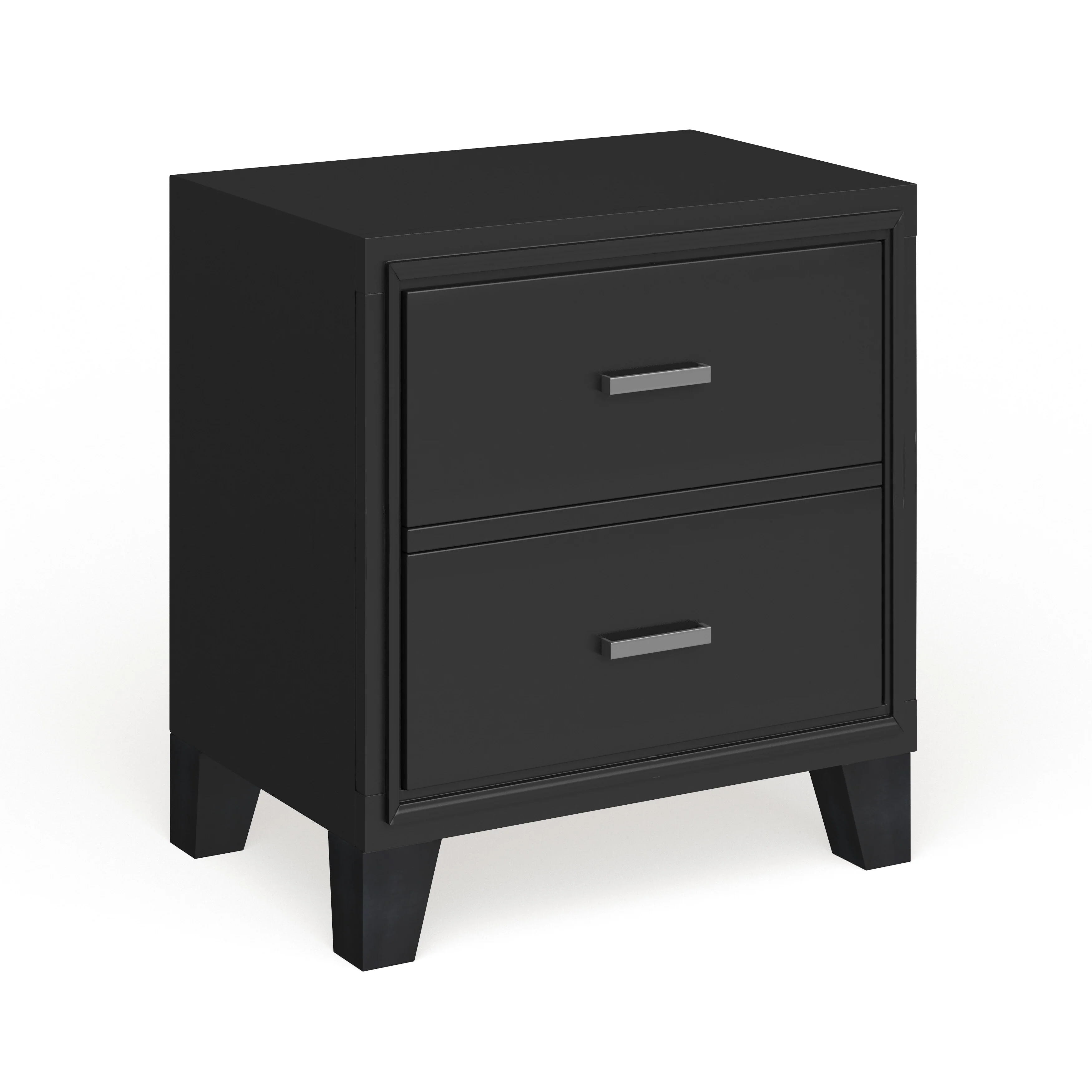 Kema Contemporary Espresso Solid Wood 2-Drawer Nightstand by Furniture of America