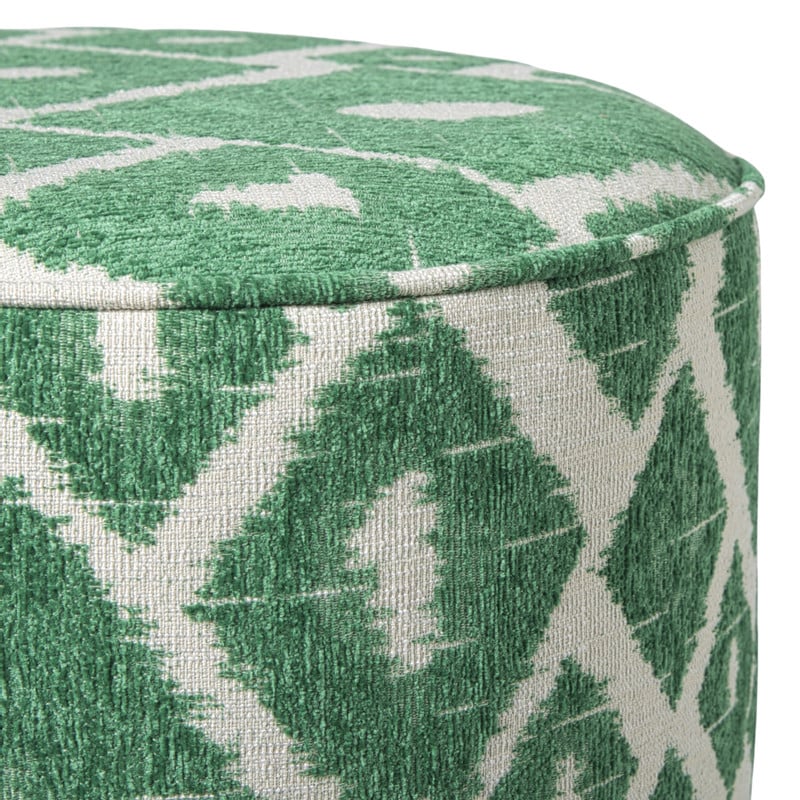 Poef ruit - groen - &Oslash;35x38 cm