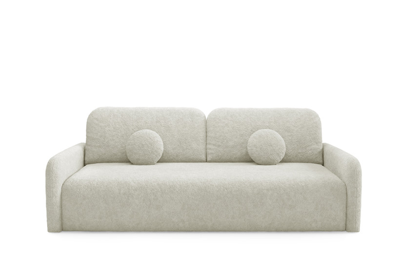 Sofa tapicerowana RAVIO z funkcją spania Kremowy