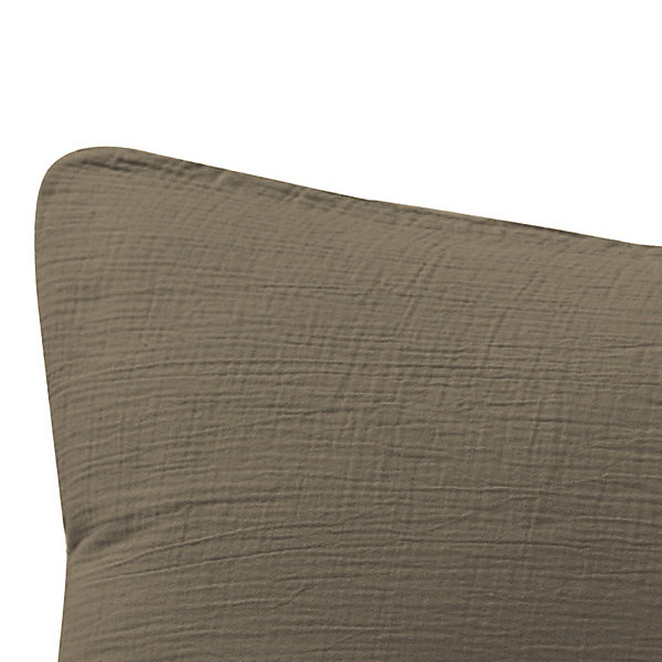 Lot de 2 taies d'oreiller en gaze de coton Noisette 50x70 cm LOFT