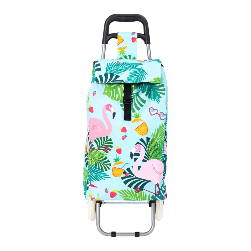 Kühltasche mit Rollwagen Flamingo