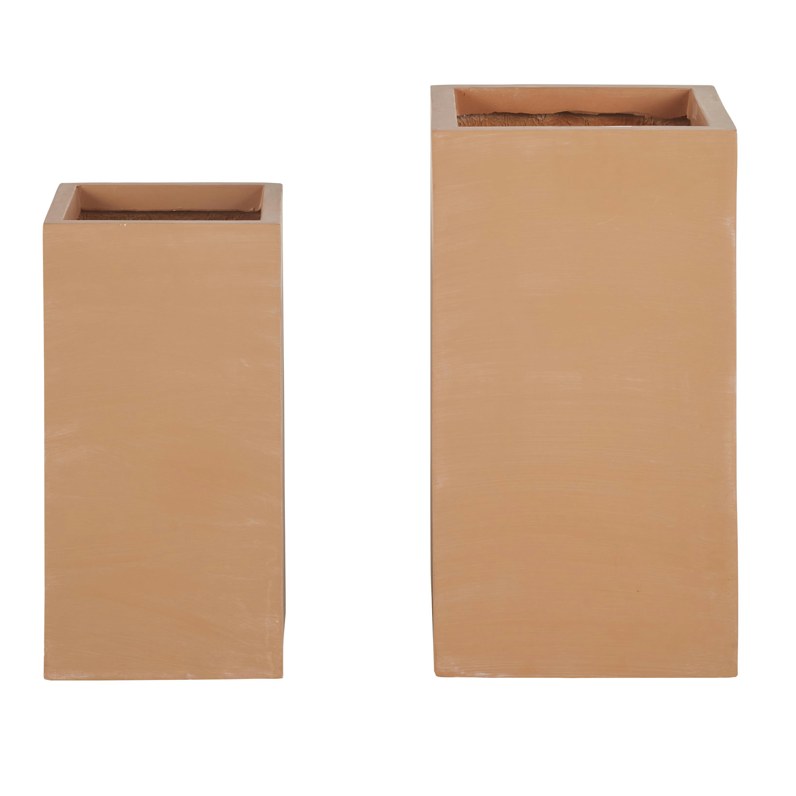 VARUNA - Pots en fibre d'argile terracotta (x2)