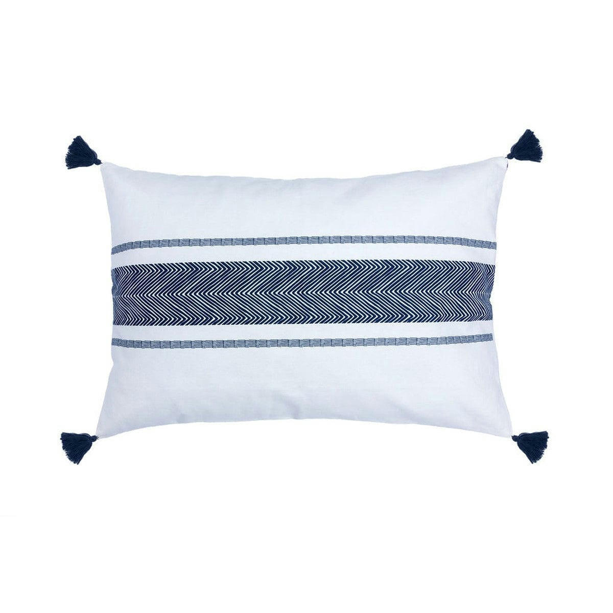ALENTEJO - Housse de coussin coton  60x40 bleu nuit