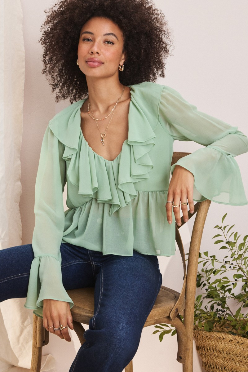 Matilda Ruffled Long Sleeve Blouse