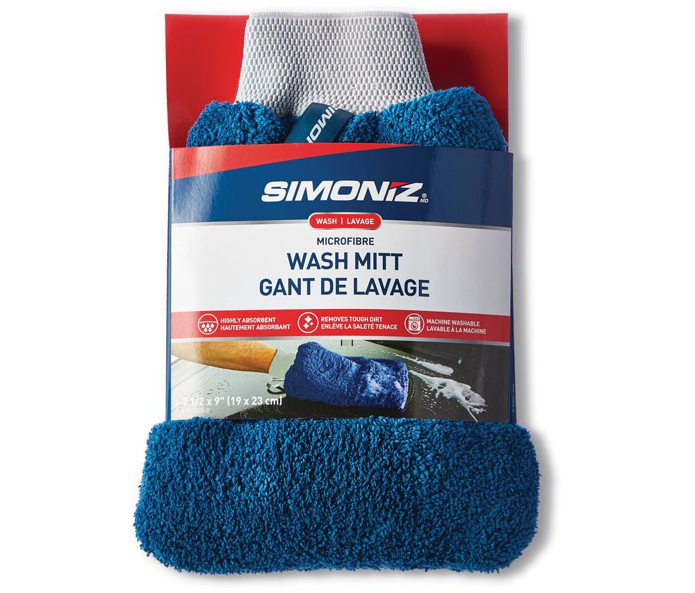 SIMONIZ Microfibre Wash Mitt, Blue