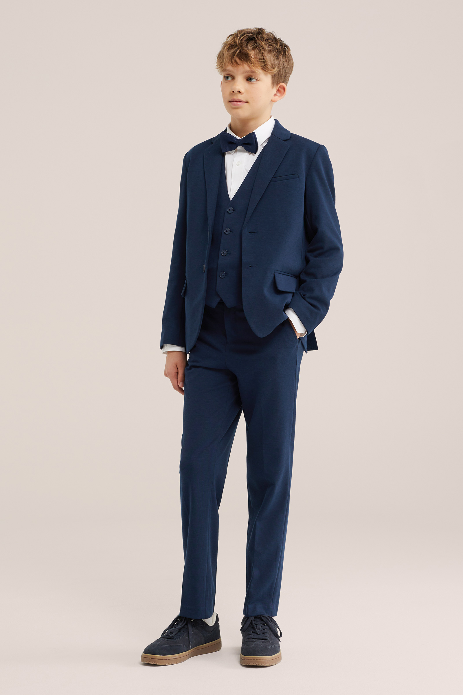 Jongens regular fit pantalon met stretch