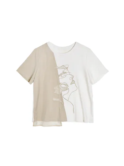 Patchwork Embroidery Layered Top - 26SDT067U