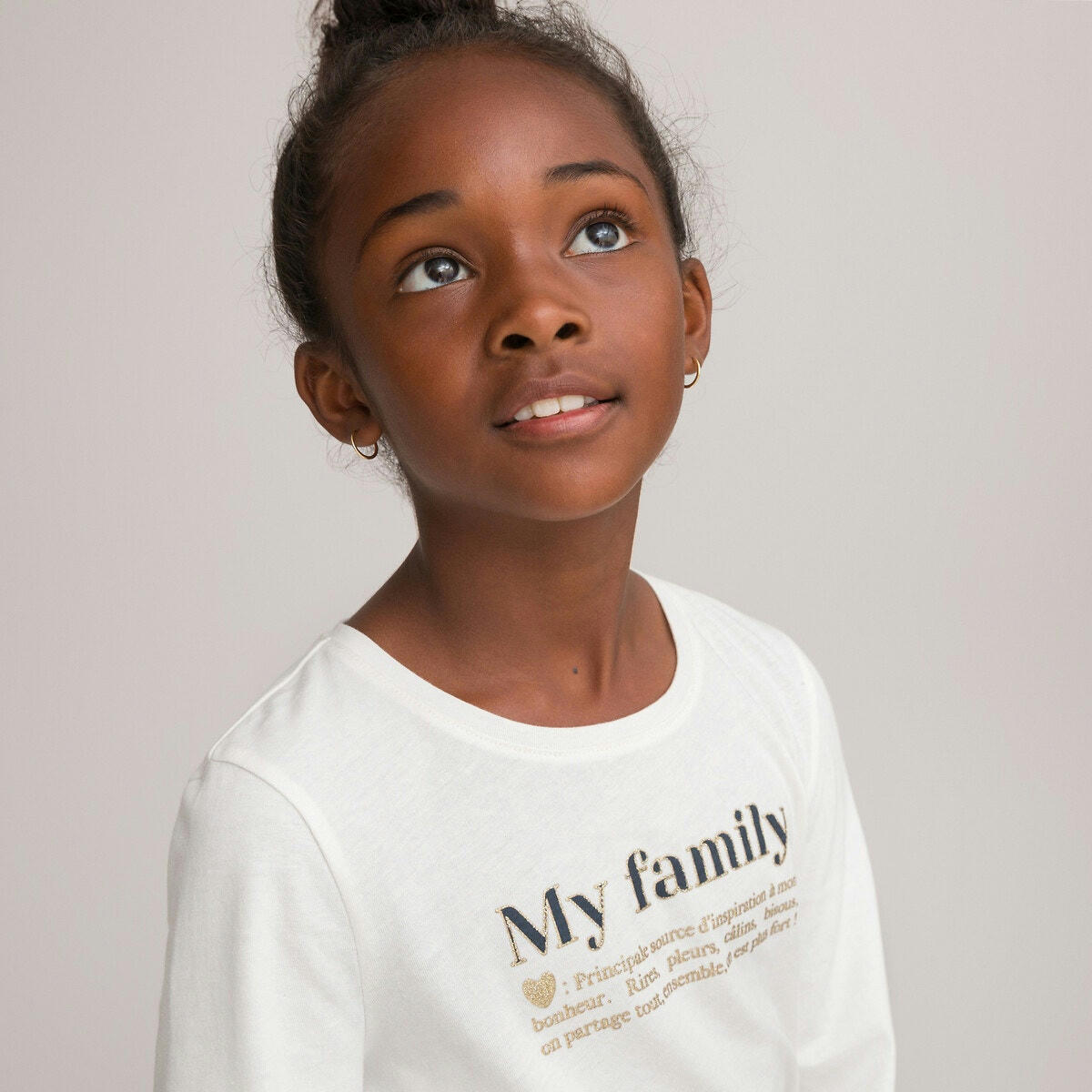 T-shirt manches longues, message imprimé devant