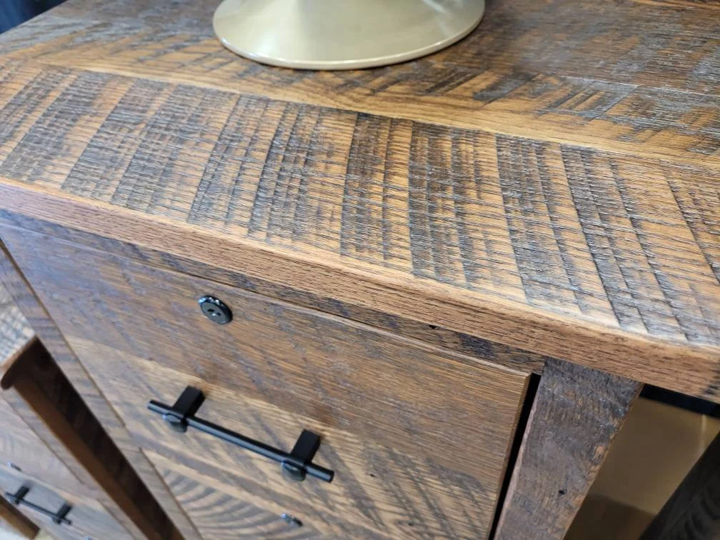 Reclaimed Barnwood Filing Cabinet, Choose Between 3 Sizes - Hand Built in the USA! Free Shipping