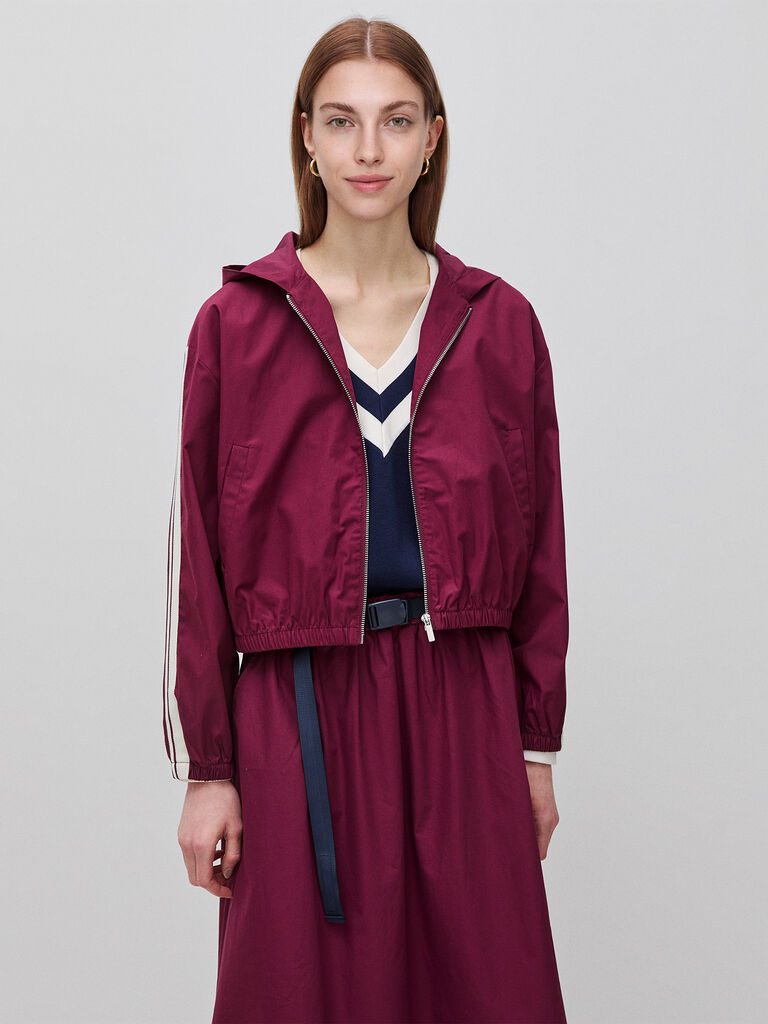 Canvas jacket with hood