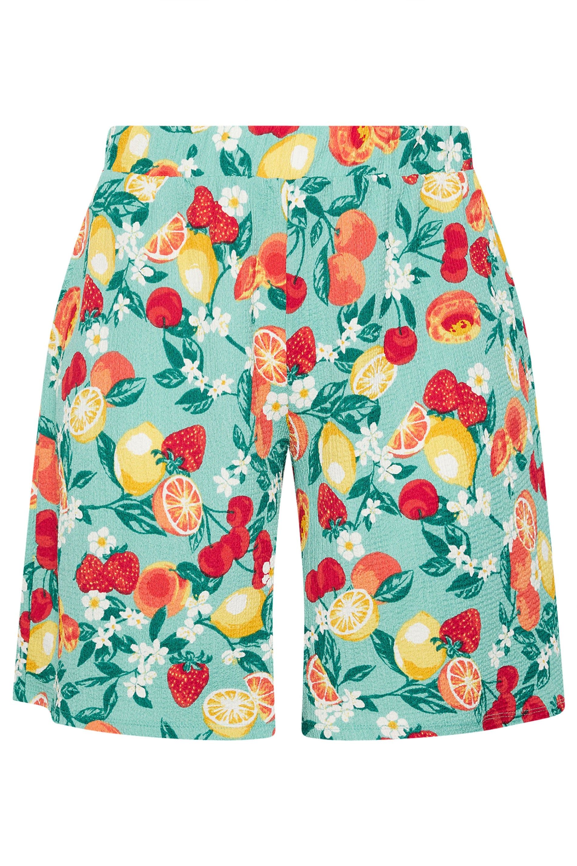 Yours Mixed Fruit Textured Shorts