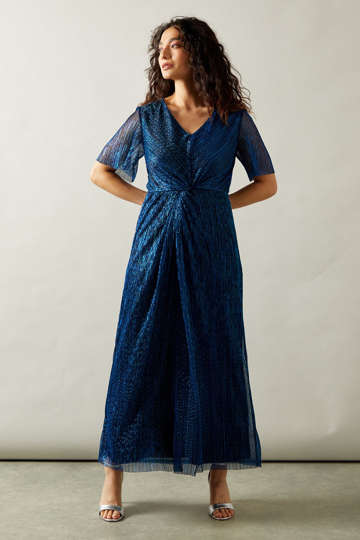 Wallis Occasion Plisse Twist Midaxi Dress