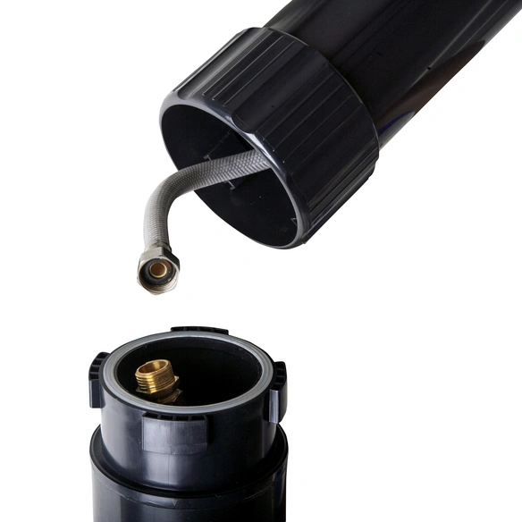 Solardusche, Kunststoff, mit 20 l-Tank, verstellbarer Duschkopf