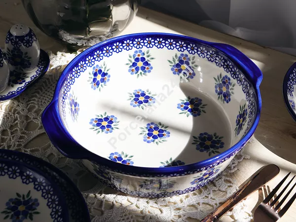 Naczynie do zapiekania 28 cm okrągłe Bolesławiec - Altmańska Polana gat. I