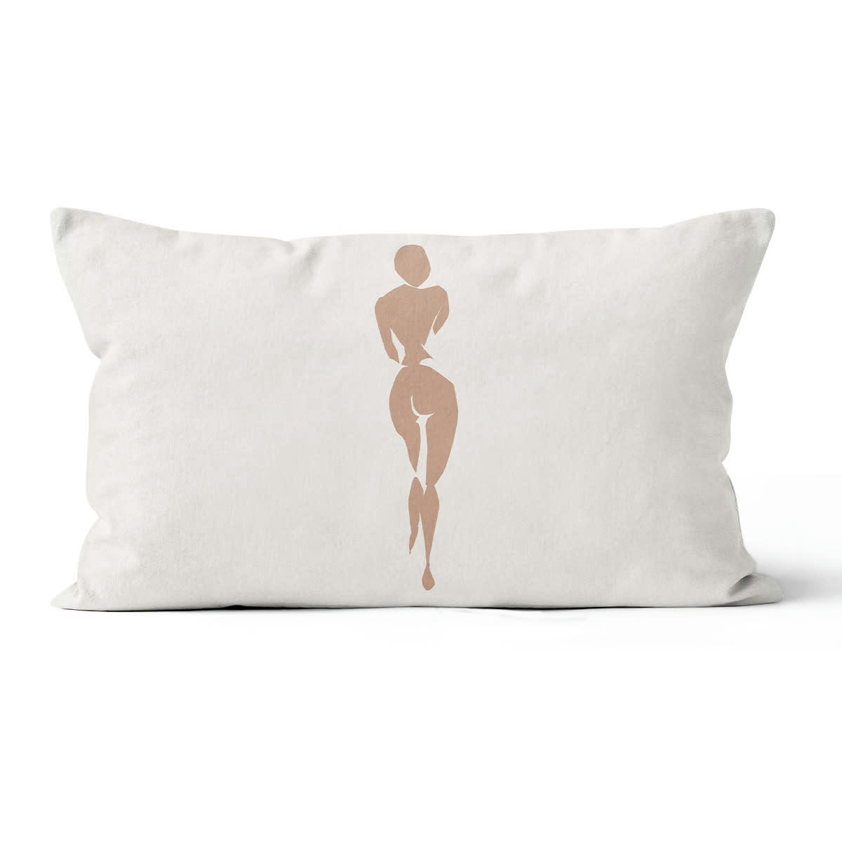 - Coussin décoration en polyester beige 40x60cm