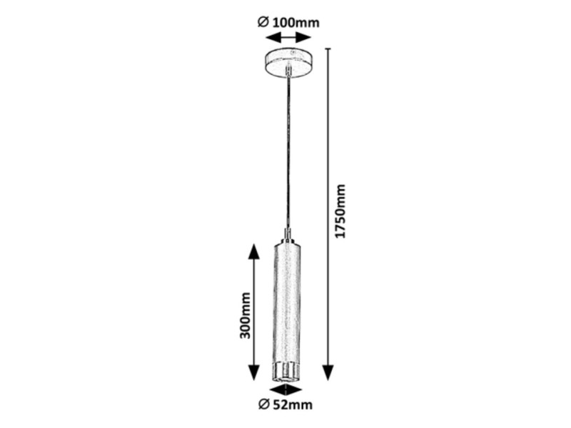Lampa wisząca czarny matowa-srebrna Zircon 1xGU10x15W Rabalux