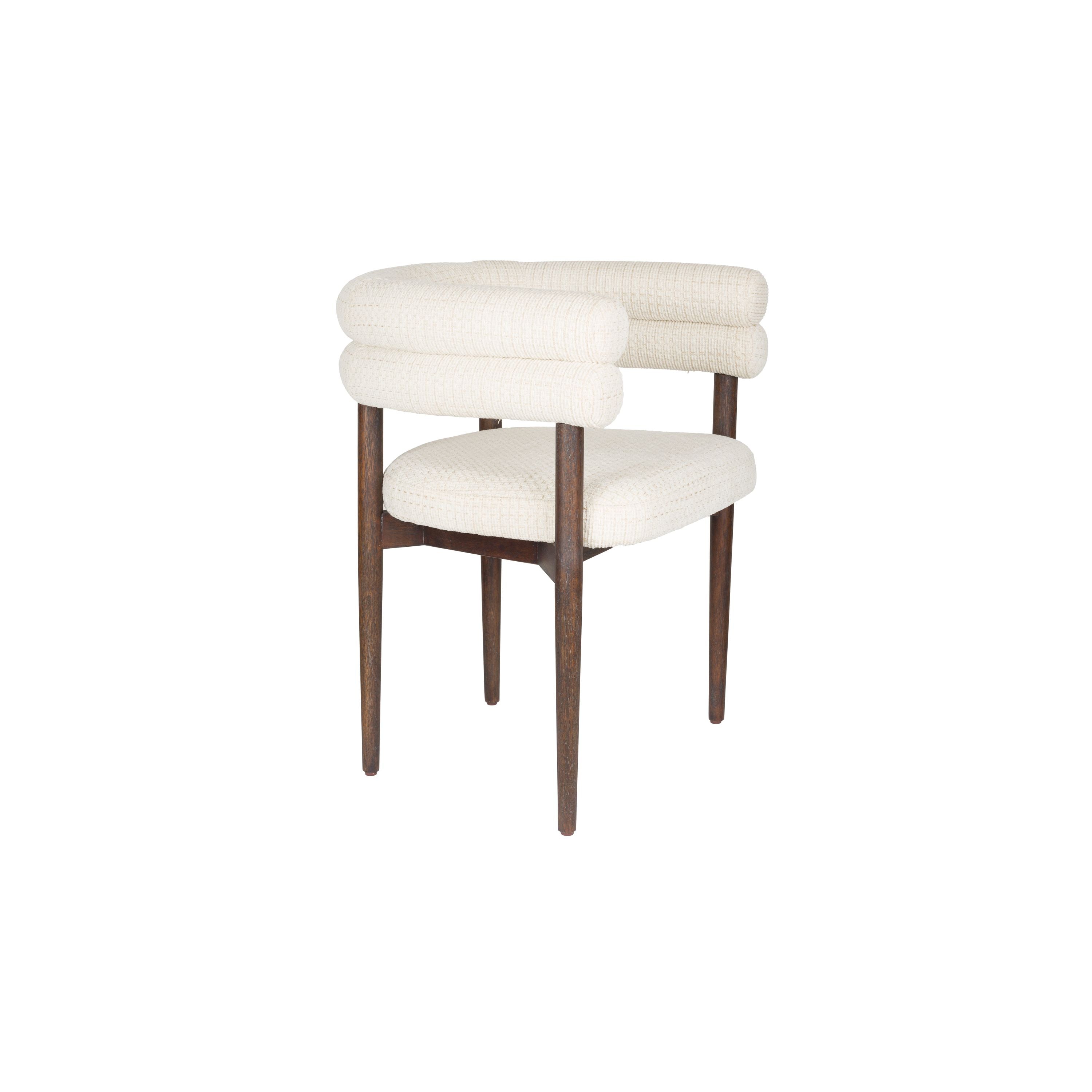 Dutchbone Sela Eetkamerstoel Armleuning Off White