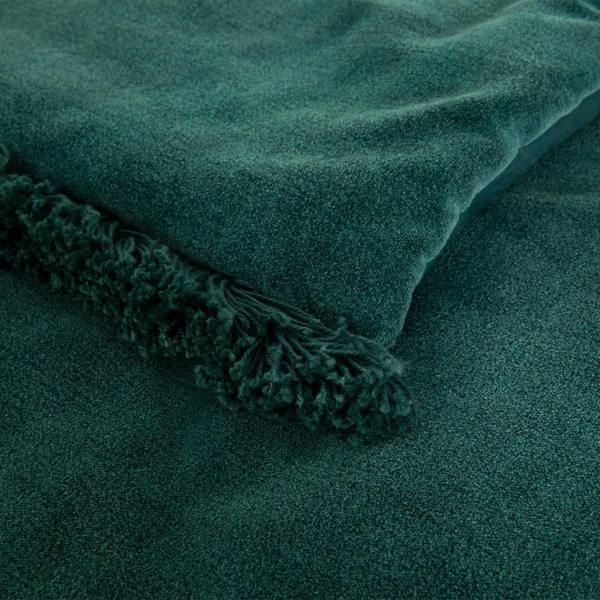 ROMULUS - Chemin de lit en coton bleu 90 x 200 cm