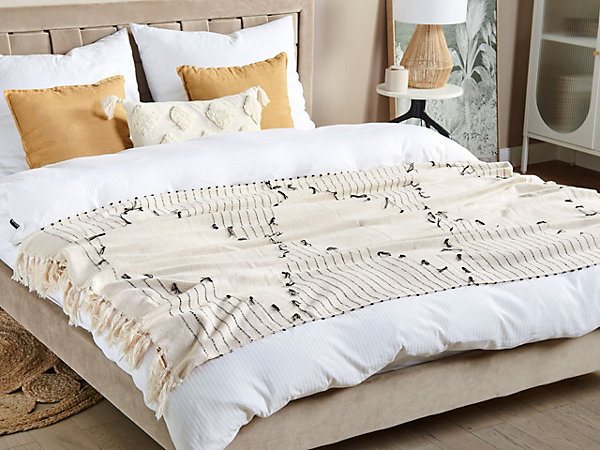 Couverture ULUYOL Coton 130 x 170 cm Beige