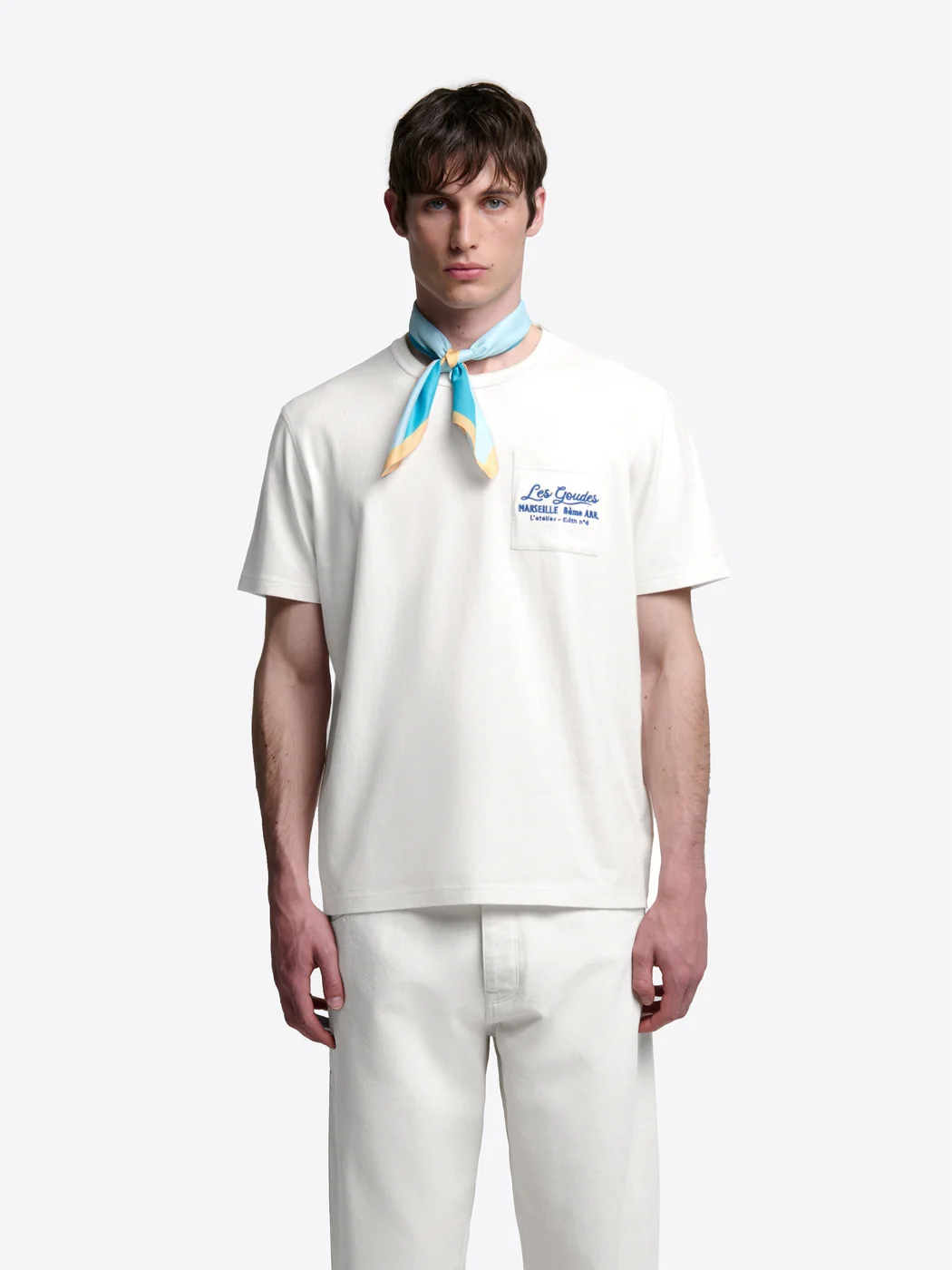 T-shirt col rond broderie - L'atelier