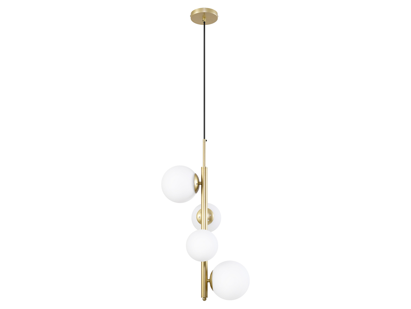 Lampa wisząca Cordel 4-punktowa metalowa złota