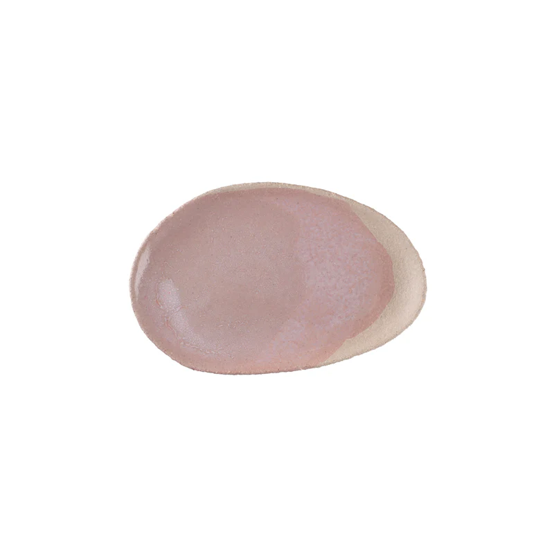 plat ovale s rose