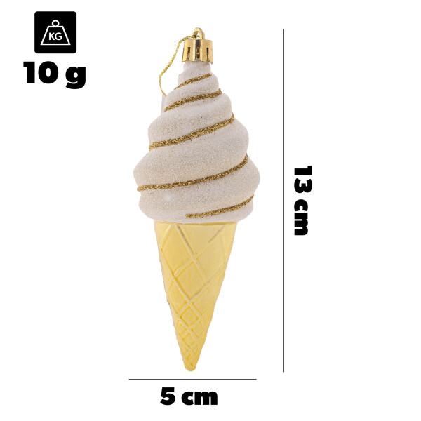 Bombki Choinkowe Bombka Na ChoinkęZawieszki Lody 4 szt