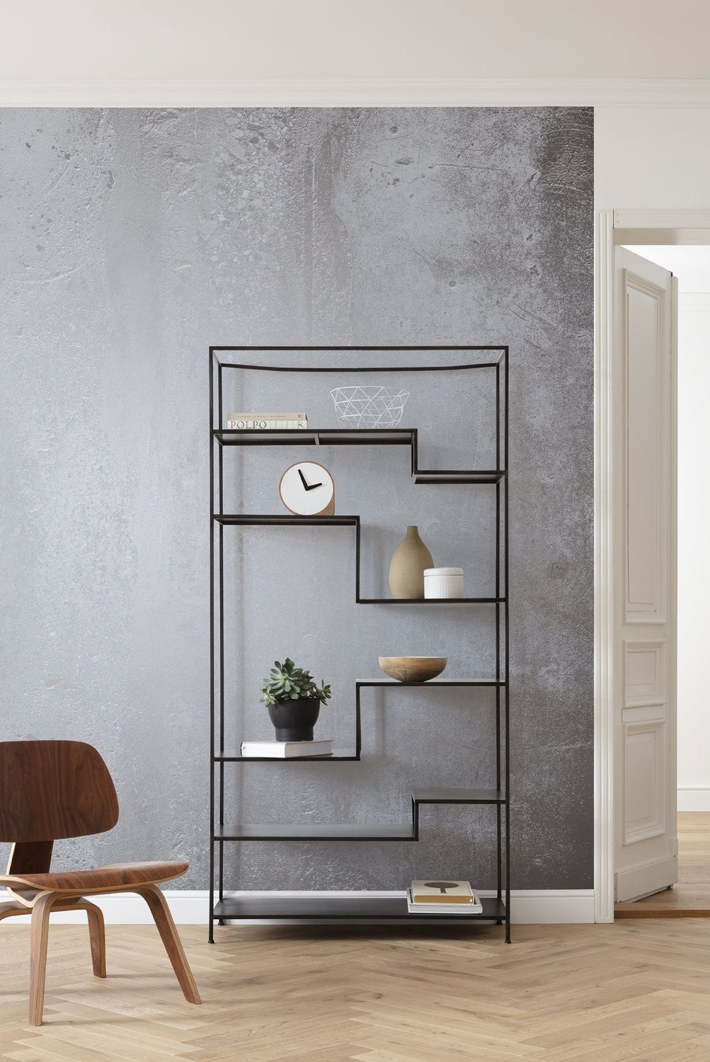 Sanders & Sanders fotobehang kunst glanzend grijs - 400 x 280 cm - 612470