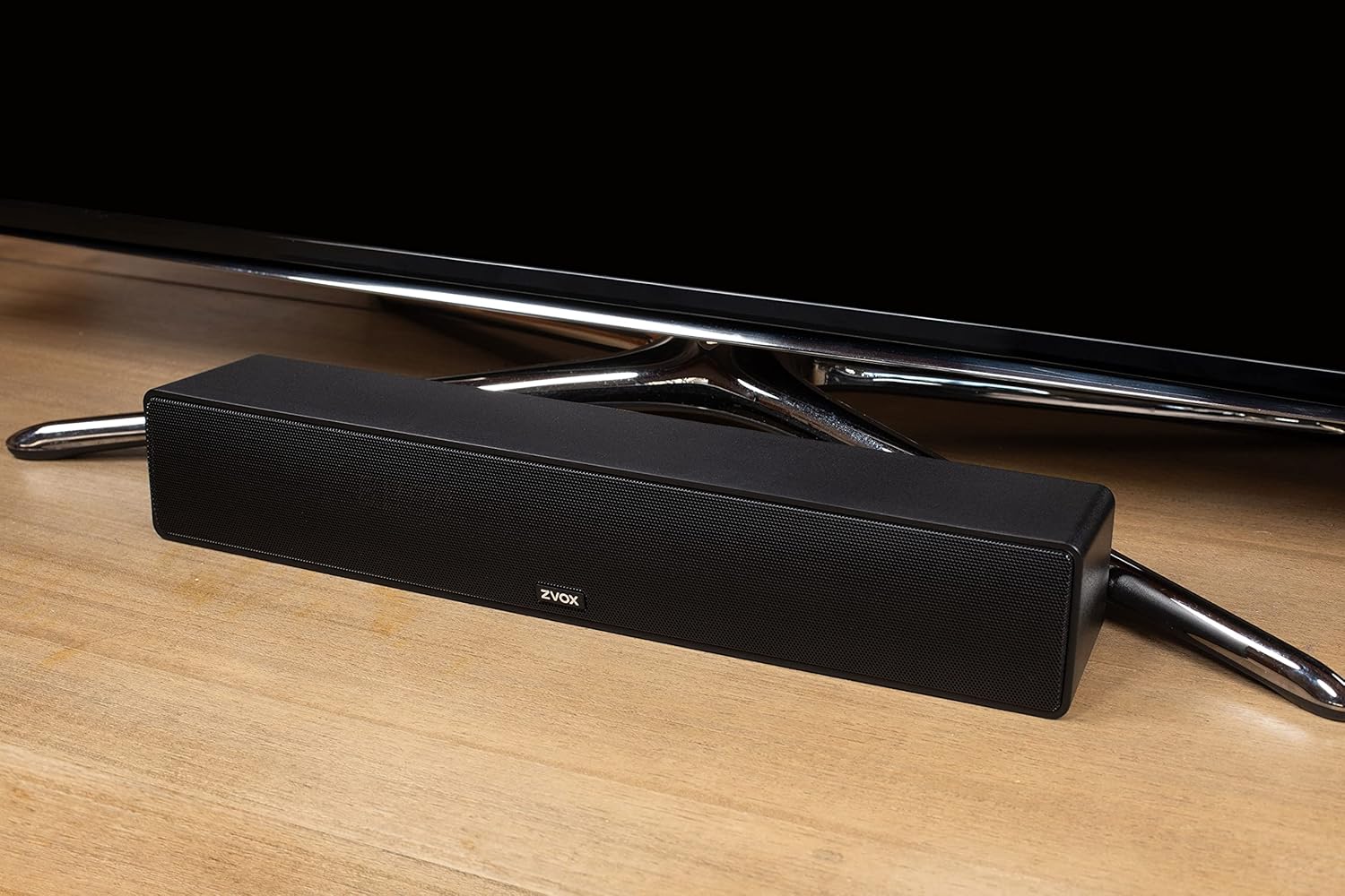 ZVOX Dialogue Clarifying Sound Bar - Patented Hearing Technology, AccuVoice TV Sound Bar with 12 Levels of Voice Boost, 17 Home Theater TV Speakers, Ideal for Smart TVs - AV157 Black