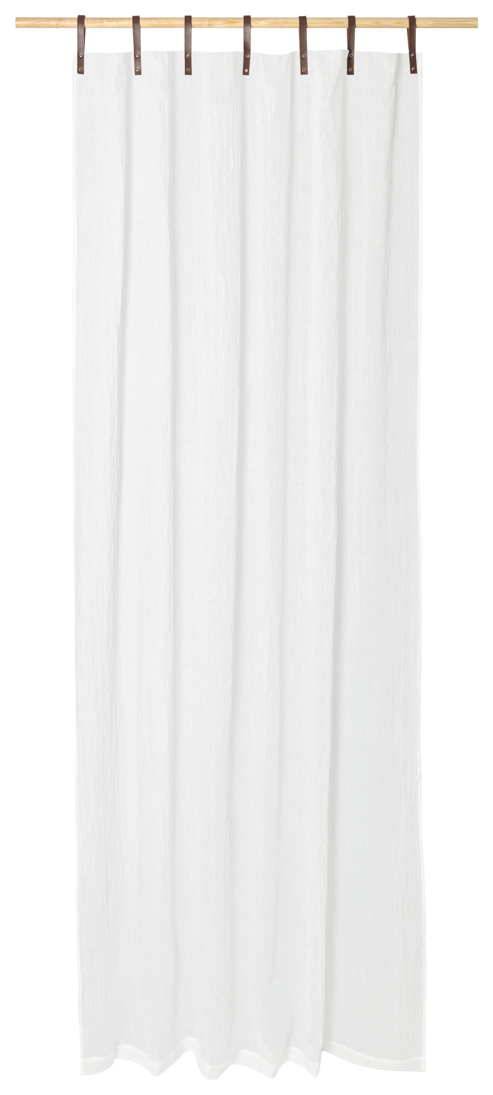 EVI - Panneau voilage finition pattes aspect cuir blanc 245 x 135