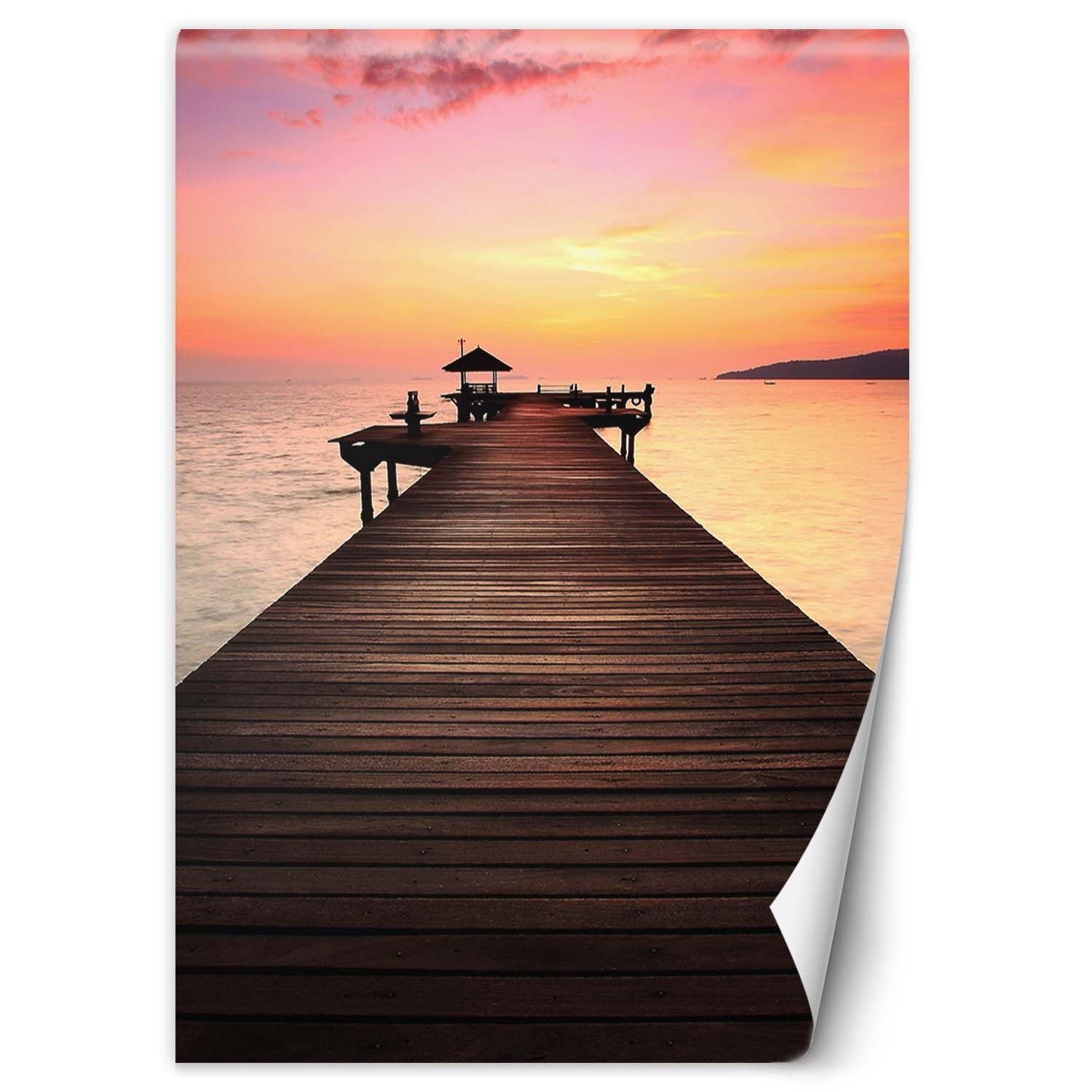 Feeby Fototapeta, Zachód słońca pomost 100x140