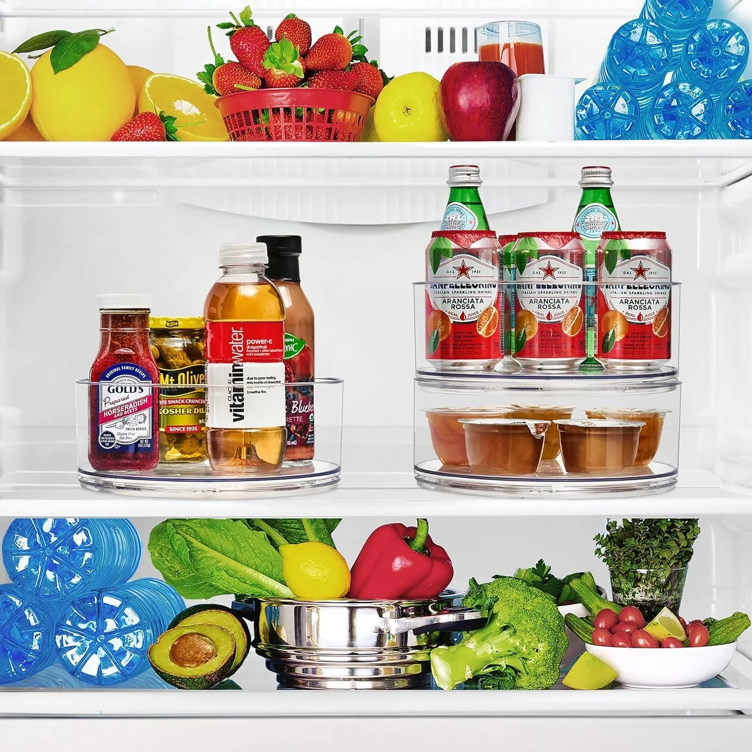 Sorbus Lazy Susan Organizer Turntable Set for Refrigerator Pantry Cabinet Table Makeup - Set of 2