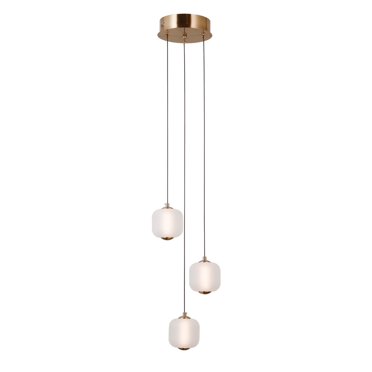 Lampa wisząca GANTI złoto-opalowa LED 3x8W Ciepła biel 865lm Italux