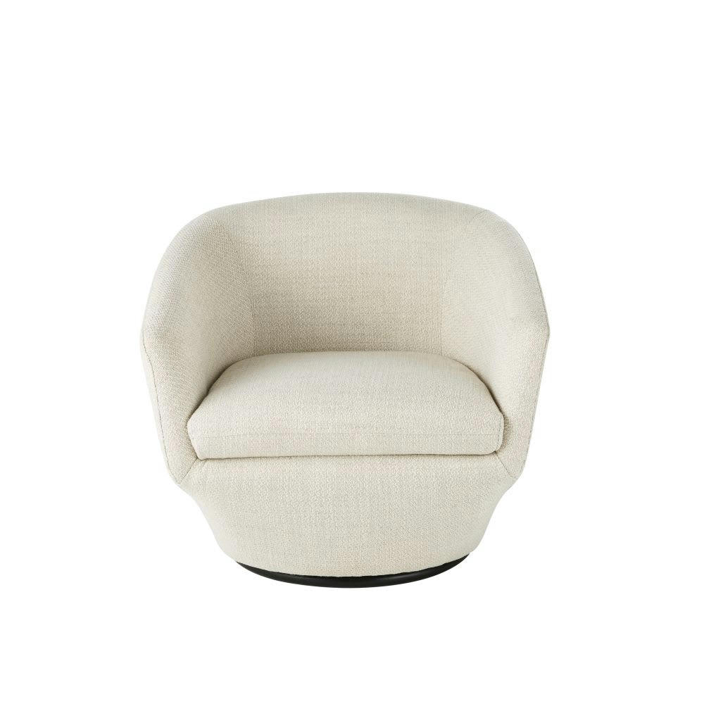 Future - Fauteuil pivotant blanc chiné et pin