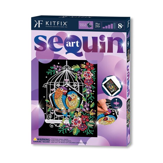Kitfix Birdcage Sequin Art Purple Kit